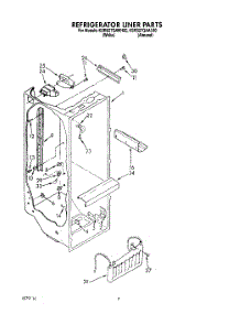02 - Refrigerator Liner parts for Kitchenaid Refrigerator KSRS27QAAL00 from AppliancePartsPros.com
