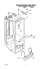 02 - Refrigerator Liner parts for Whirlpool Refrigerator ED22PWXAW10 from AppliancePartsPros.com