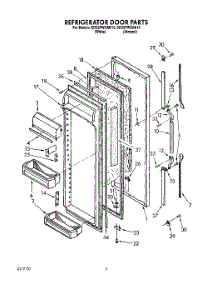 06 - Refrigerator Door parts for Whirlpool Refrigerator ED22PWXAW10 from AppliancePartsPros.com