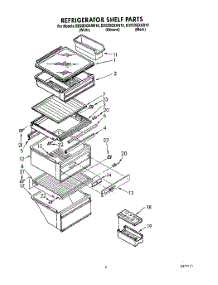 03 - Refrigerator Shelf parts for Whirlpool Refrigerator ED22DQXAB10 from AppliancePartsPros.com