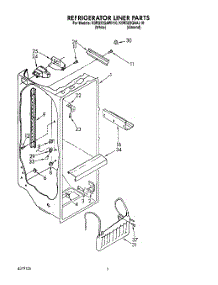 02 - Refrigerator Liner parts for Kitchenaid Refrigerator KSRS22QAAL10 from AppliancePartsPros.com