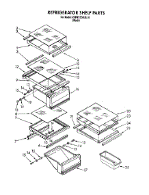 03 - Refrigerator Shelf parts for Kitchenaid Refrigerator KSRB22QABL10 from AppliancePartsPros.com