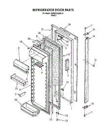 05 - Refrigerator Door parts for Kitchenaid Refrigerator KSRB22QABL10 from AppliancePartsPros.com