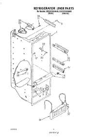 02 - Refrigerator Liner parts for Whirlpool Refrigerator 3ED22DQXAW00 from AppliancePartsPros.com