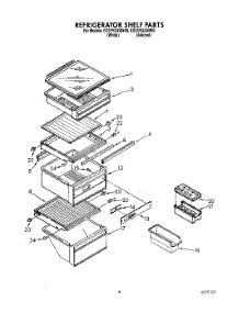 03 - Refrigerator Shelf parts for Whirlpool Refrigerator ED25YQXAW00 from AppliancePartsPros.com