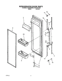 06 - Refrigerator Door parts for Whirlpool Refrigerator ED25YQXAW00 from AppliancePartsPros.com
