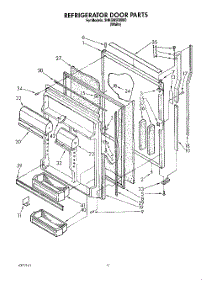 06 - Refrigerator Door parts for Whirlpool Refrigerator 3HKGN500000 from AppliancePartsPros.com
