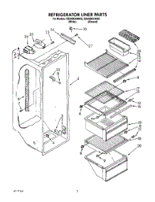 02 - Refrigerator Liner parts for Whirlpool Refrigerator ED20ZKXAW02 from AppliancePartsPros.com