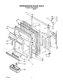 06 - Refrigerator Door parts for Whirlpool Refrigerator 3VET21DKAW00 from AppliancePartsPros.com