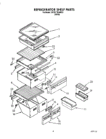 03 - Refrigerator Shelf parts for Whirlpool Refrigerator 3VED27DQAW00 from AppliancePartsPros.com