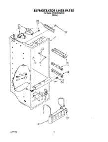 02 - Refrigerator Liner parts for Whirlpool Refrigerator 3VED29DQAW00 from AppliancePartsPros.com