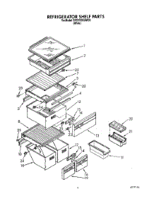 03 - Refrigerator Shelf parts for Whirlpool Refrigerator 3VED29DQAW00 from AppliancePartsPros.com