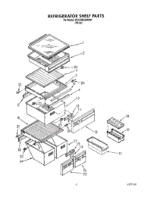 03 - Refrigerator Shelf parts for Whirlpool Refrigerator 6ED22DQXAW00 from AppliancePartsPros.com