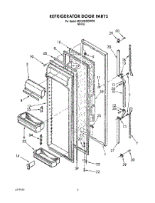 06 - Refrigerator Door parts for Whirlpool Refrigerator 6ED22DQXAW00 from AppliancePartsPros.com