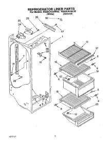 02 - Refrigerator Liner parts for Roper Refrigerator RS20CKXAL02 from AppliancePartsPros.com