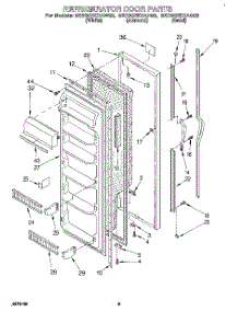 05 - Refrigerator Door parts for Whirlpool Refrigerator 8ED20ZKXAW02 from AppliancePartsPros.com