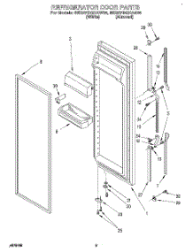 06 - Refrigerator Door parts for Whirlpool Refrigerator 8ED27DQXAW05 from AppliancePartsPros.com