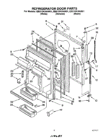 06 - Refrigerator Door parts for Whirlpool Refrigerator EB21DKXAW01 from AppliancePartsPros.com