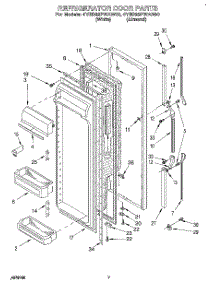 06 - Refrigerator Door parts for Whirlpool Refrigerator 4YED22PWAW00 from AppliancePartsPros.com