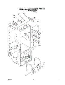 02 - Refrigerator Liner parts for Whirlpool Refrigerator 3XRA710 from AppliancePartsPros.com