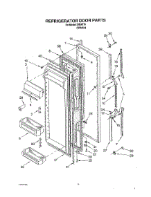 06 - Refrigerator Door parts for Whirlpool Refrigerator 3XRA710 from AppliancePartsPros.com