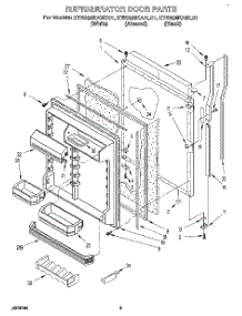 06 - Refrigerator Door parts for Kitchenaid Refrigerator KTRS25KAWH01 from AppliancePartsPros.com