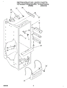 02 - Refrigerator Liner parts for Whirlpool Refrigerator 4YED27DQAW01 from AppliancePartsPros.com