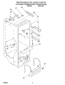 02 - Refrigerator Liner parts for Whirlpool Refrigerator 4YED27DQAW00 from AppliancePartsPros.com