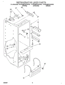 02 - Refrigerator Liner parts for Whirlpool Refrigerator 4YED25DQAW00 from AppliancePartsPros.com