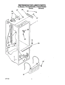 02 - Refrigerator Liner parts for Whirlpool Refrigerator 4YED25PWAW00 from AppliancePartsPros.com