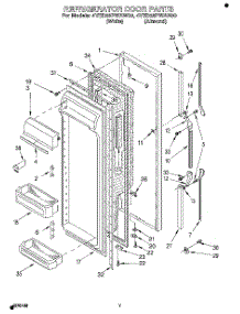 06 - Refrigerator Door parts for Whirlpool Refrigerator 4YED25PWAW00 from AppliancePartsPros.com