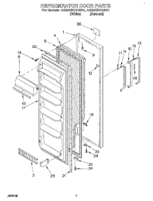 04 - Refrigerator Door parts for Whirlpool Refrigerator AS20CKXAN01 from AppliancePartsPros.com