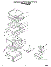 03 - Refrigerator Shelf parts for Whirlpool Refrigerator ED22F134QN0 from AppliancePartsPros.com