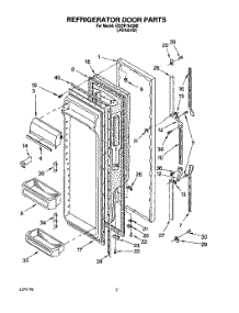 07 - Refrigerator Door parts for Whirlpool Refrigerator ED22F134QN0 from AppliancePartsPros.com