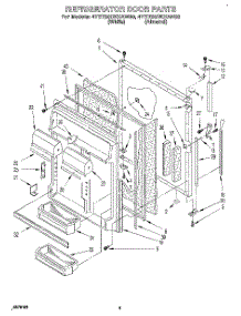 06 - Refrigerator Door parts for Whirlpool Refrigerator 4YET20DKXAW00 from AppliancePartsPros.com