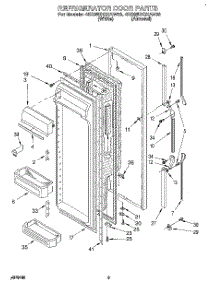 06 - Refrigerator Door parts for Whirlpool Refrigerator 4ED25DQXAW00 from AppliancePartsPros.com