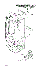 02 - Refrigerator Liner parts for Kitchenaid Refrigerator KSRS25QAWH02 from AppliancePartsPros.com