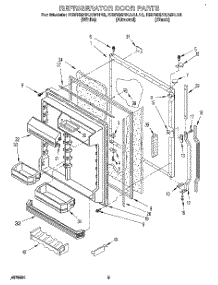 06 - Refrigerator Door parts for Kitchenaid Refrigerator KBRS21KAWH10 from AppliancePartsPros.com