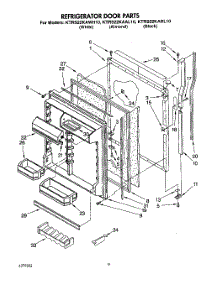 06 - Refrigerator Door parts for Kitchenaid Refrigerator KTRS22KAWH10 from AppliancePartsPros.com