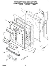 06 - Refrigerator Door parts for Kitchenaid Refrigerator KTRS22MAAL10 from AppliancePartsPros.com