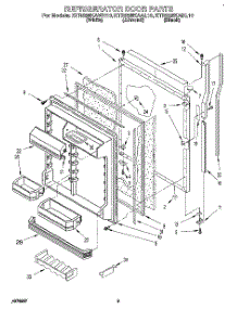 06 - Refrigerator Door parts for Kitchenaid Refrigerator KTRS25KAAL10 from AppliancePartsPros.com