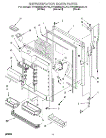 07 - Refrigerator Door parts for Kitchenaid Refrigerator KTRS25QAWH10 from AppliancePartsPros.com