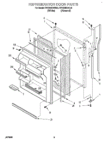 06 - Refrigerator Door parts for Kitchenaid Refrigerator KTRC22KBWH00 from AppliancePartsPros.com