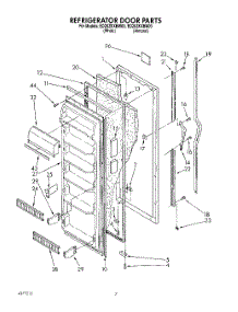 05 - Refrigerator Door parts for Whirlpool Refrigerator ED20ZKXBN00 from AppliancePartsPros.com