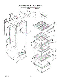 02 - Refrigerator Liner parts for Whirlpool Refrigerator ED20ZKXBW00 from AppliancePartsPros.com