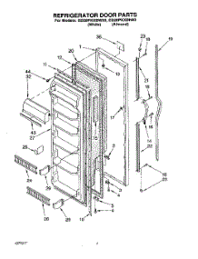 04 - Refrigerator Door parts for Whirlpool Refrigerator ED20PKXBN00 from AppliancePartsPros.com
