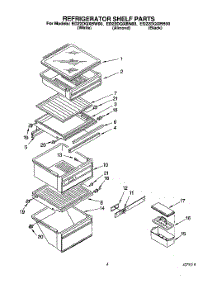 03 - Refrigerator Shelf parts for Whirlpool Refrigerator ED22DQXBN00 from AppliancePartsPros.com