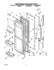 07 - Refrigerator Door parts for Whirlpool Refrigerator ED22DQXBW00 from AppliancePartsPros.com