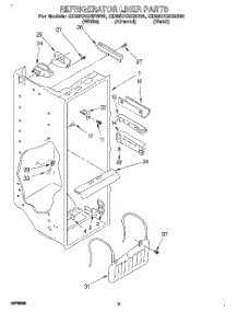 02 - Refrigerator Liner parts for Whirlpool Refrigerator ED25DQXBB00 from AppliancePartsPros.com