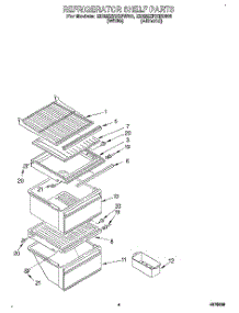 03 - Refrigerator Shelf parts for Whirlpool Refrigerator ED22ZRXBW00 from AppliancePartsPros.com